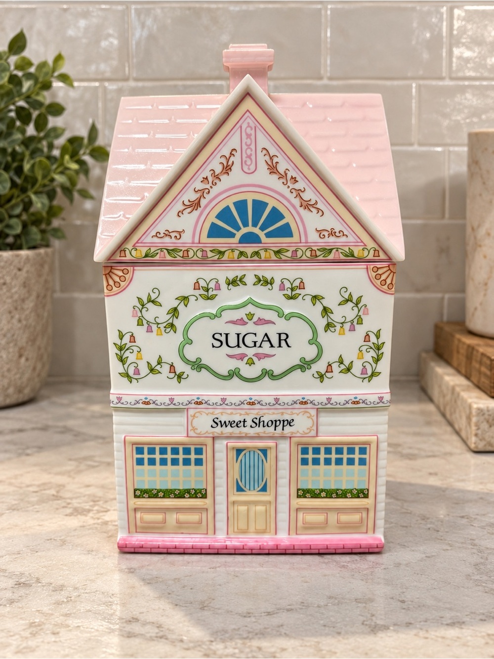Lenox Spice Village Sugar Canister Sweet Shoppe | 1990 Village Collection